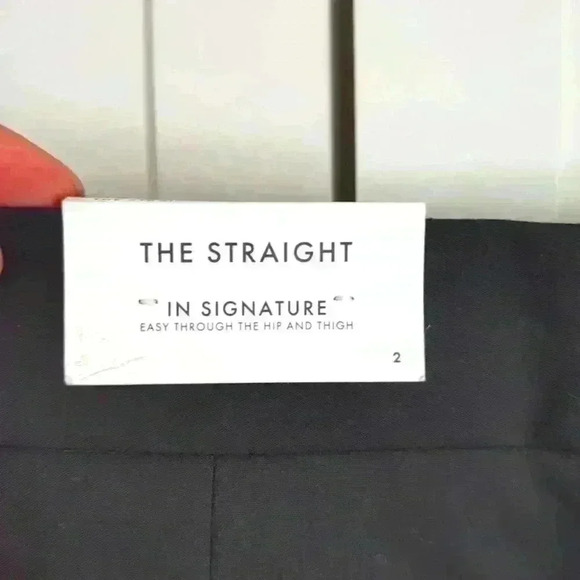 ANN TAYLOR | Factory The Straight  Black Dress Pants Size 2 - Picture 3 of 5